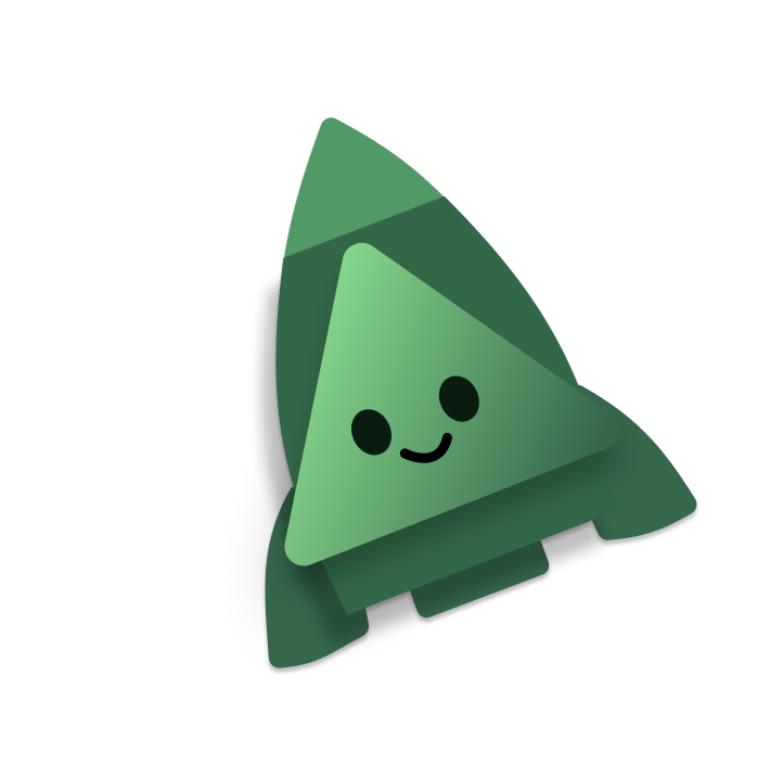 Rocket triangle icon